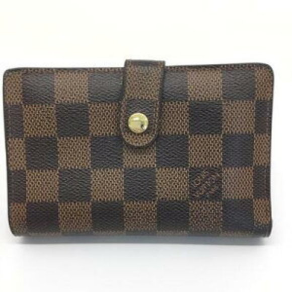 Louis Vuitton Damier Wallet Leather Brown Ebene - Picture 1 of 7